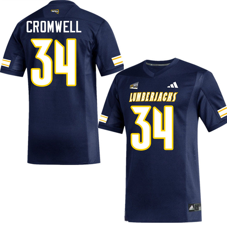 Northern Arizona Lumberjacks #34 Seth Cromwell College Football Jerseys,Uniforms Stitched-Navy